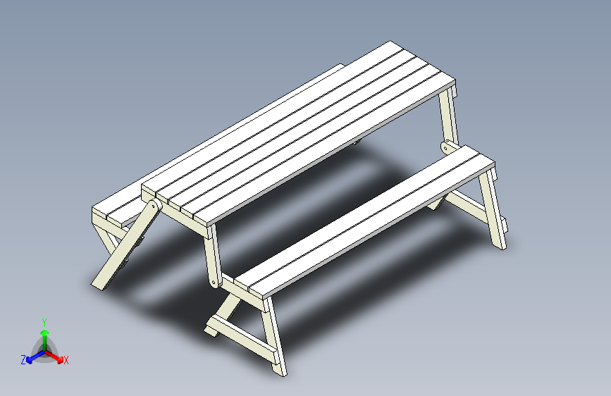 木制折叠野餐桌