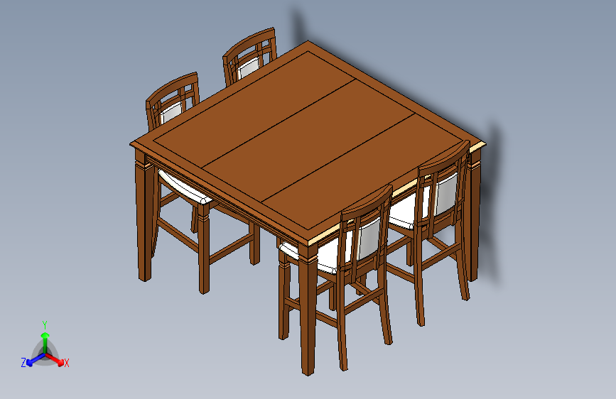 木制桌子和椅子套装