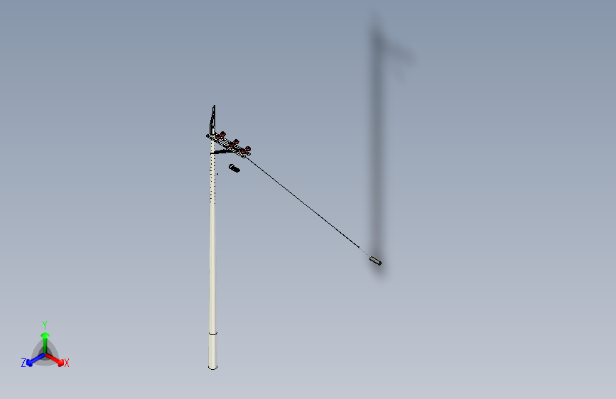 倾斜的旗杆 34.5kV