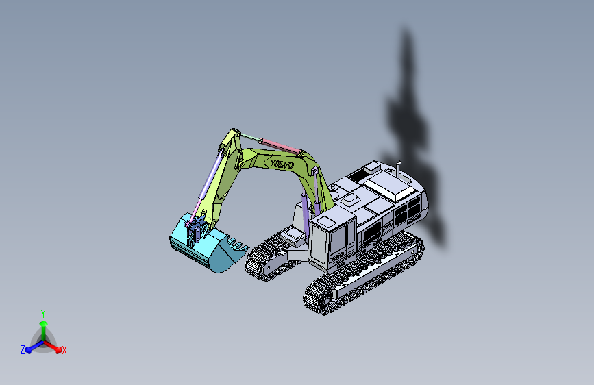 挖掘机玩具模型