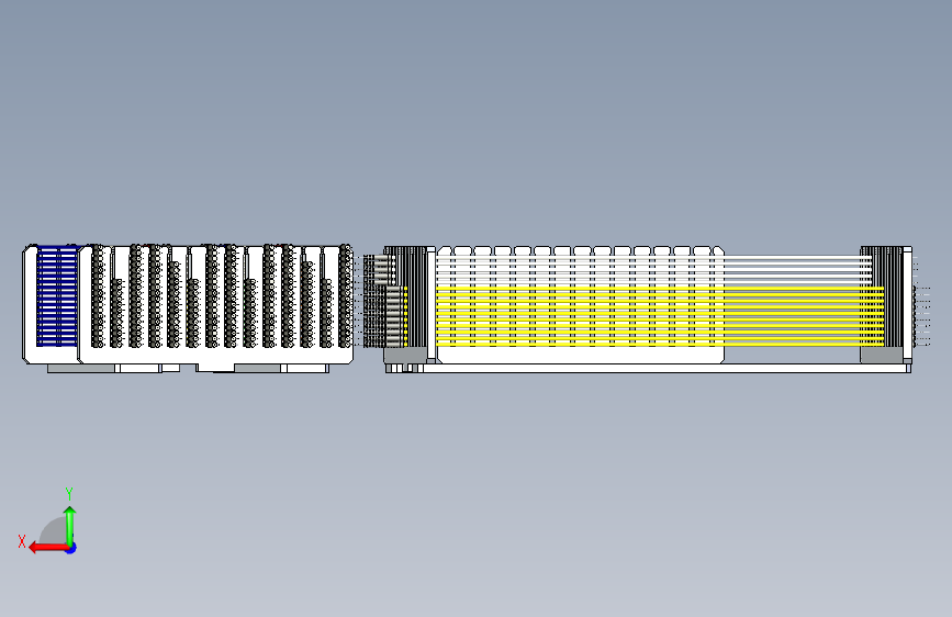 跳线整理器 80mm 和 200mm 背面视图