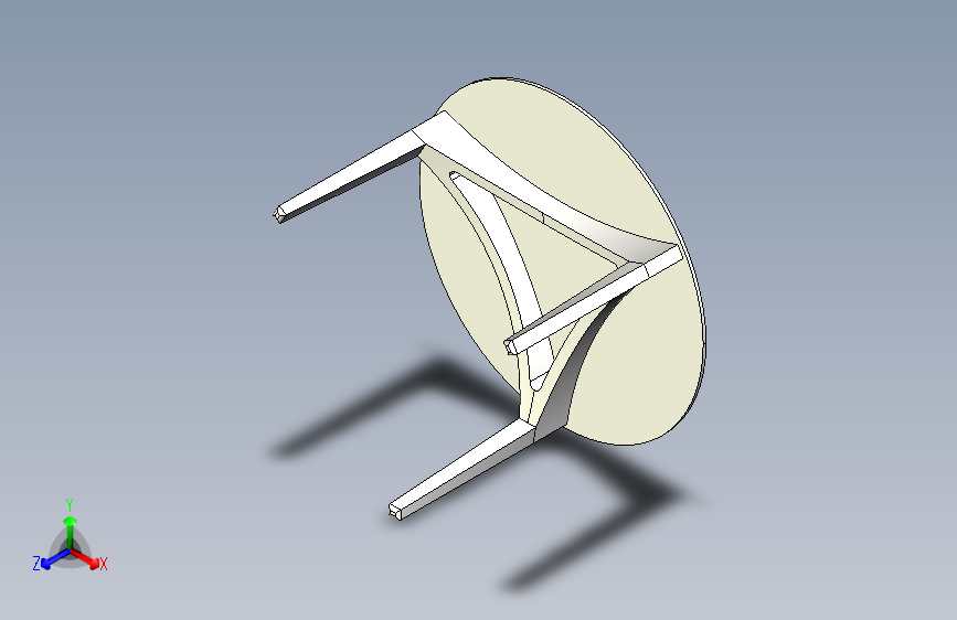 圆桌（木与玻璃）