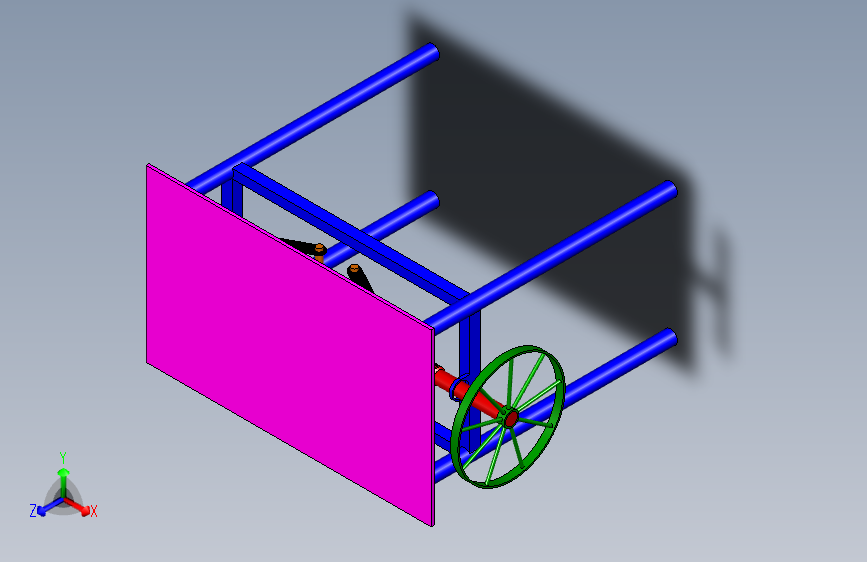 在SolidWorks中可调螺杆高度桌子