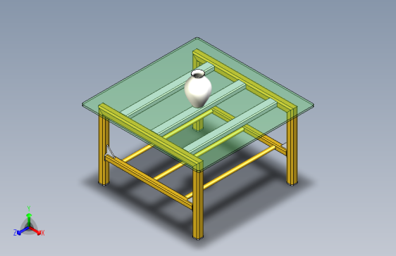 桌子由型材和焊接制成。