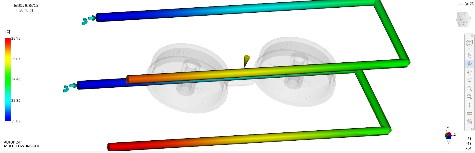 塑料端盖注塑模具设计-含模流