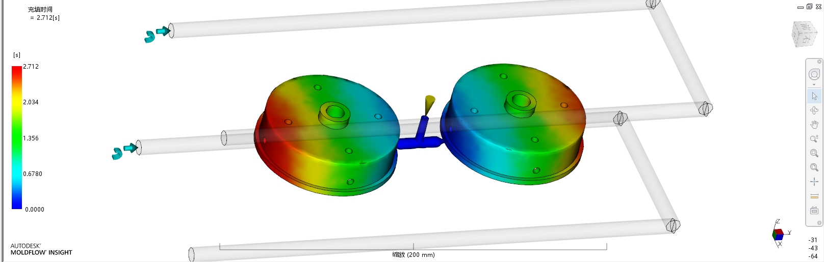 塑料端盖注塑模具设计-含模流