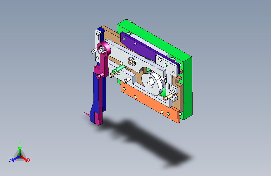 步进式凸轮连杆送料机构
