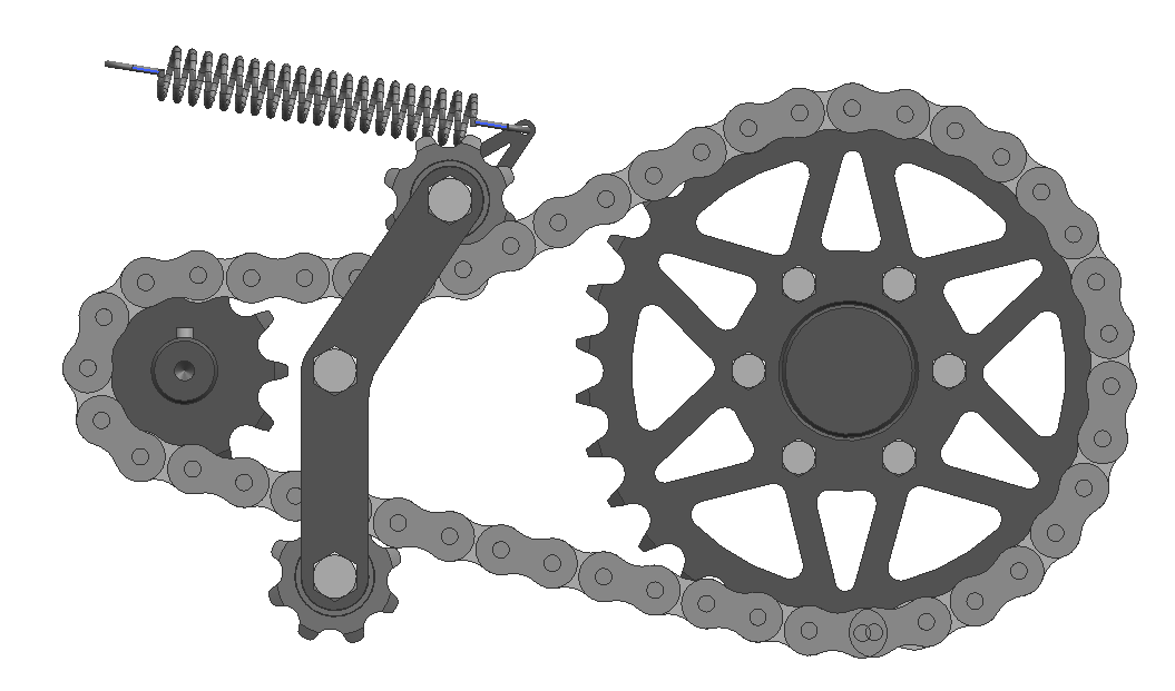 正反旋转链条张紧器结构 STP格式