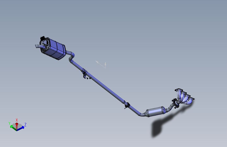 自制吉普车排气管结构 STP格式