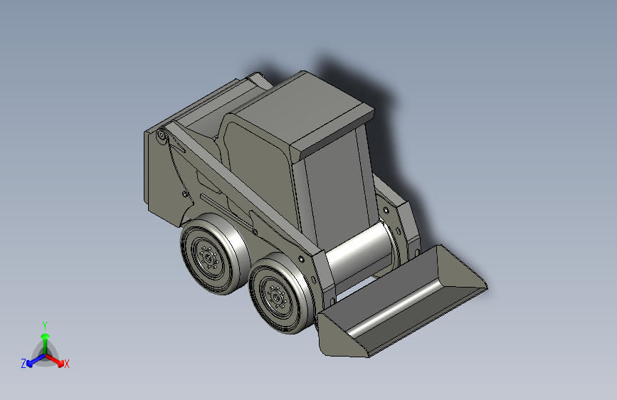 7-山猫S450滑移装载机简易模型 STEP IGS X_T ipt