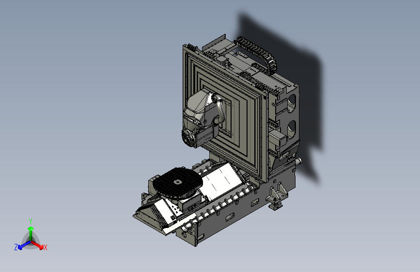 五轴加工中心3D图纸 T628