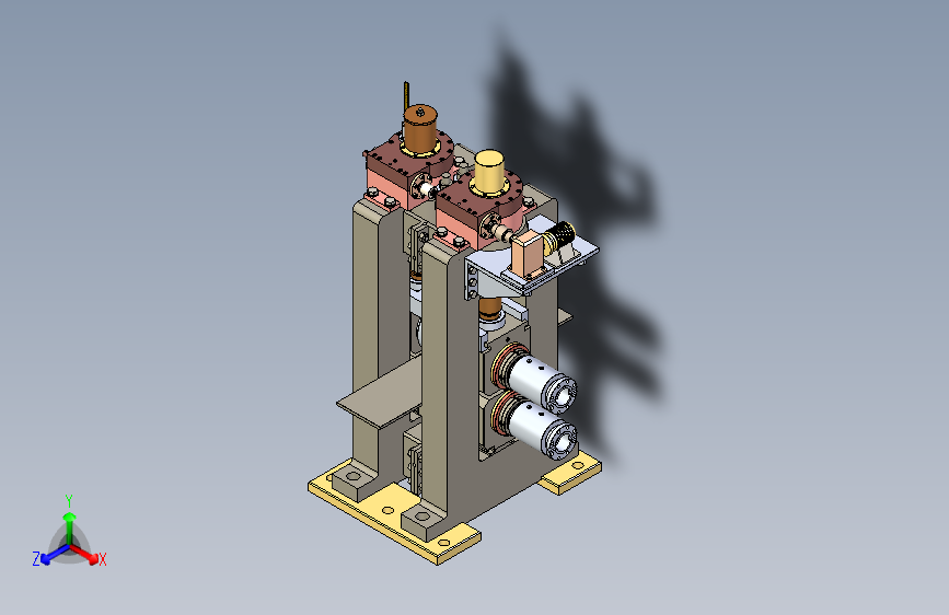 两辊式轧钢机设计含sw三维