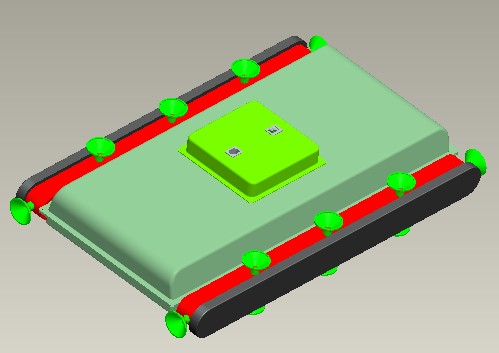 吸附式爬壁清洗机设计-履带式爬壁机器人【三维PROE】【8张CAD图纸、说明书】285438