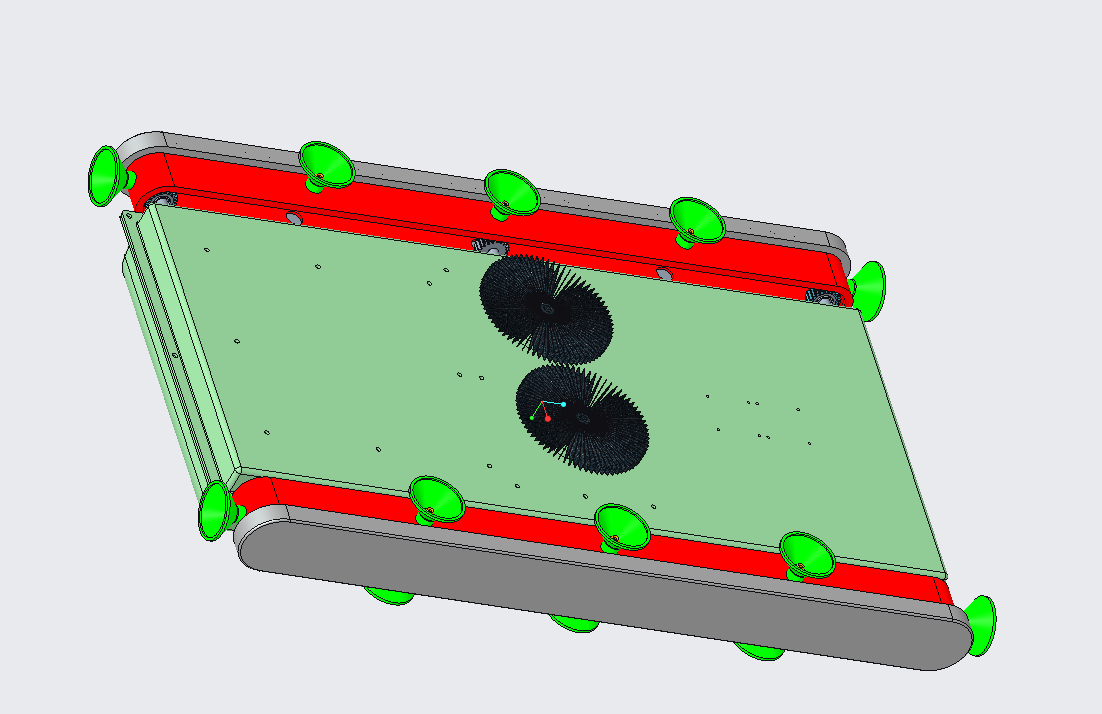 吸附式爬壁清洗机设计-履带式爬壁机器人【三维PROE】【8张CAD图纸、说明书】285438