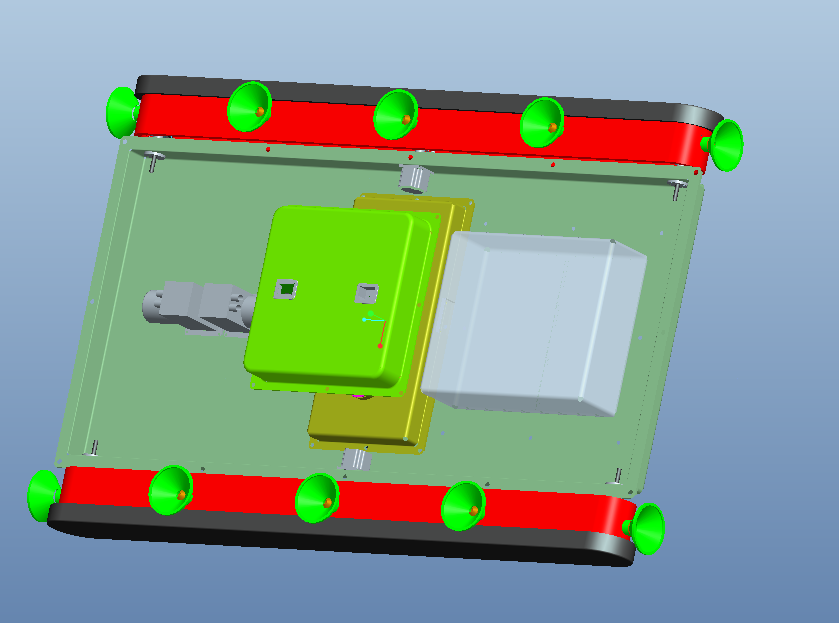 吸附式爬壁清洗机设计-履带式爬壁机器人【三维PROE】【8张CAD图纸、说明书】285438