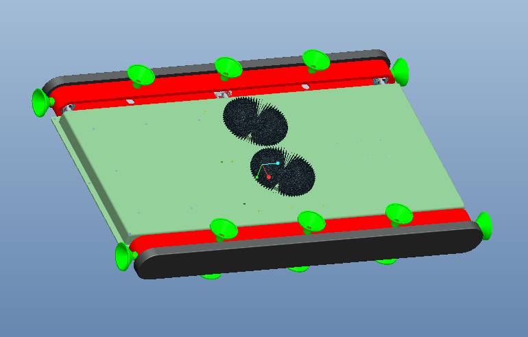 吸附式爬壁清洗机设计-履带式爬壁机器人【三维PROE】【8张CAD图纸、说明书】285438