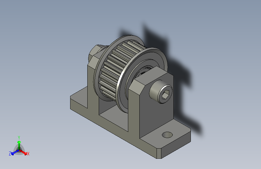 跑台从动同步带轮总成-1
