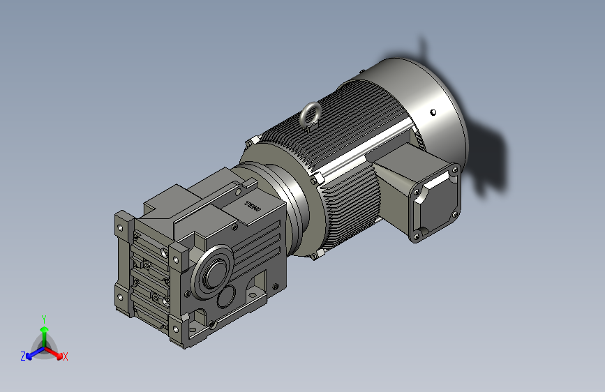 KAB47底脚空心轴安装螺旋锥齿轮减速机KAB47-Y3-4P-1958-M6-0-B