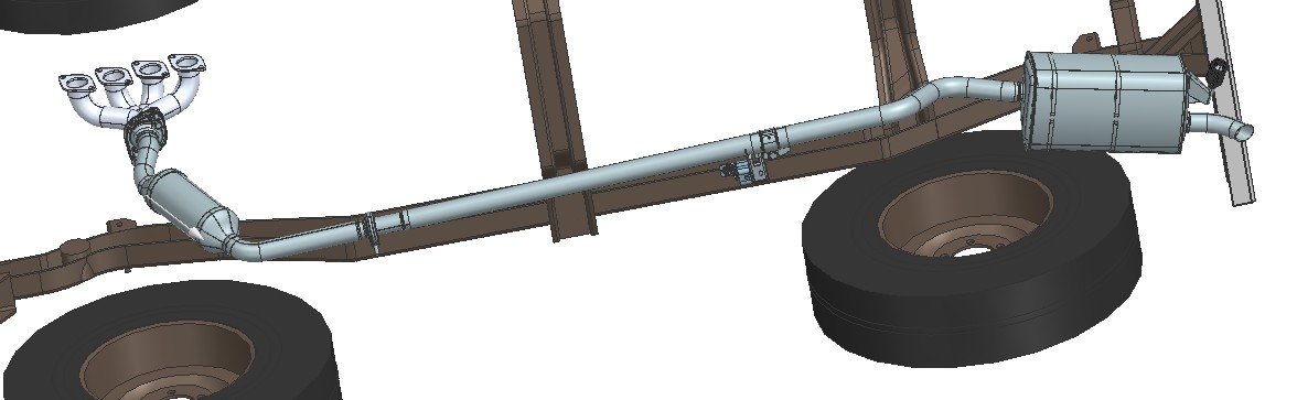 自制吉普车排气管结构