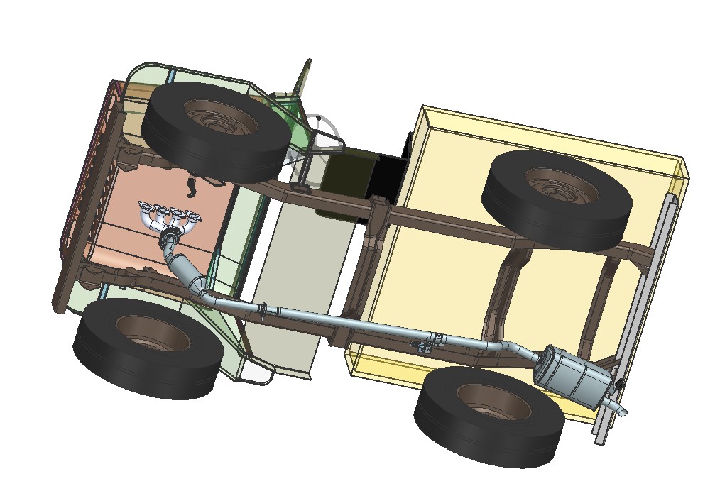 自制吉普车排气管结构