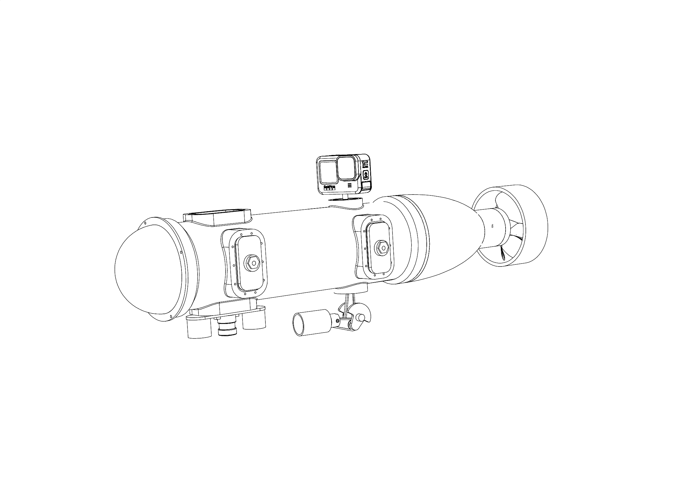 搭载 GoPro 的遥控潜水器(ROV)