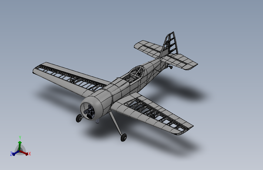 胶合板与轻木材质的SU-31航模飞机结构