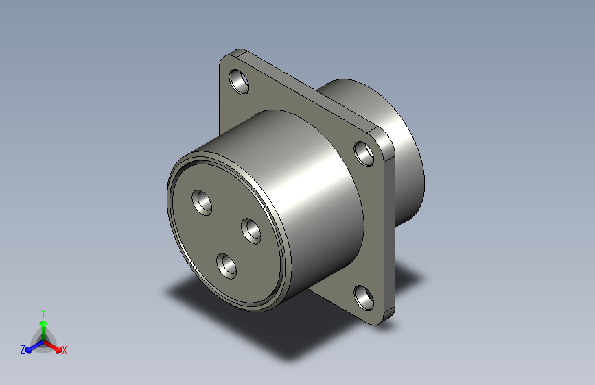 WS20方形法兰航空插头