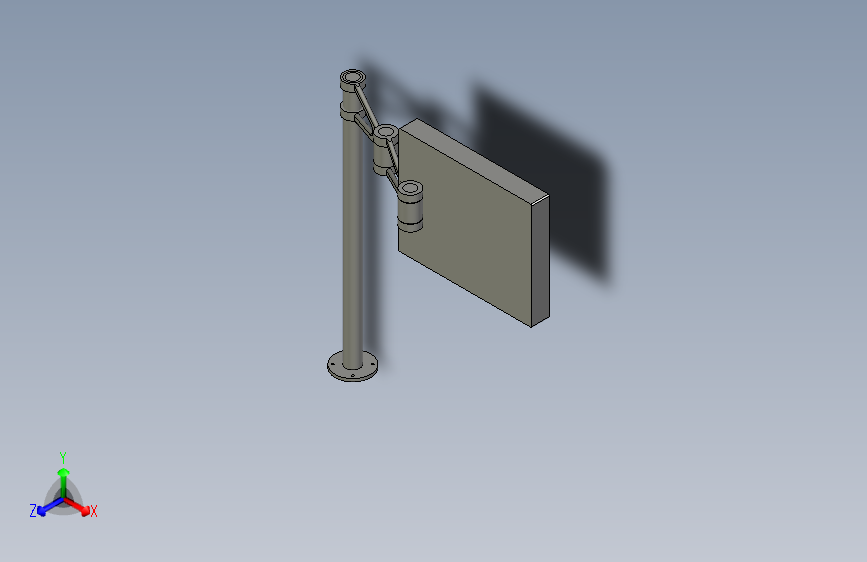 显示器夹具式立杆