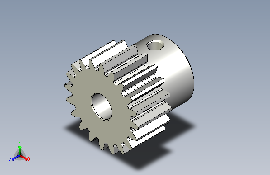 直齿轮10模-20齿-B10台阶高度-B孔-P6内孔