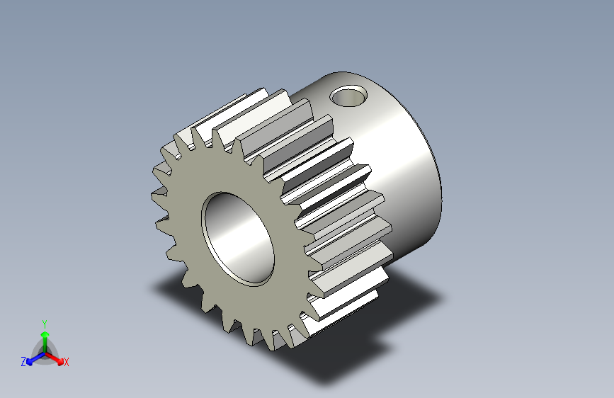 直齿轮10模-23齿-B10台阶高度-B孔-P10内孔