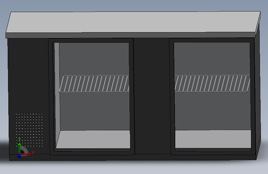 冰箱 型号 ABBC-68__型号 ABBC-68G__实心门，玻璃门