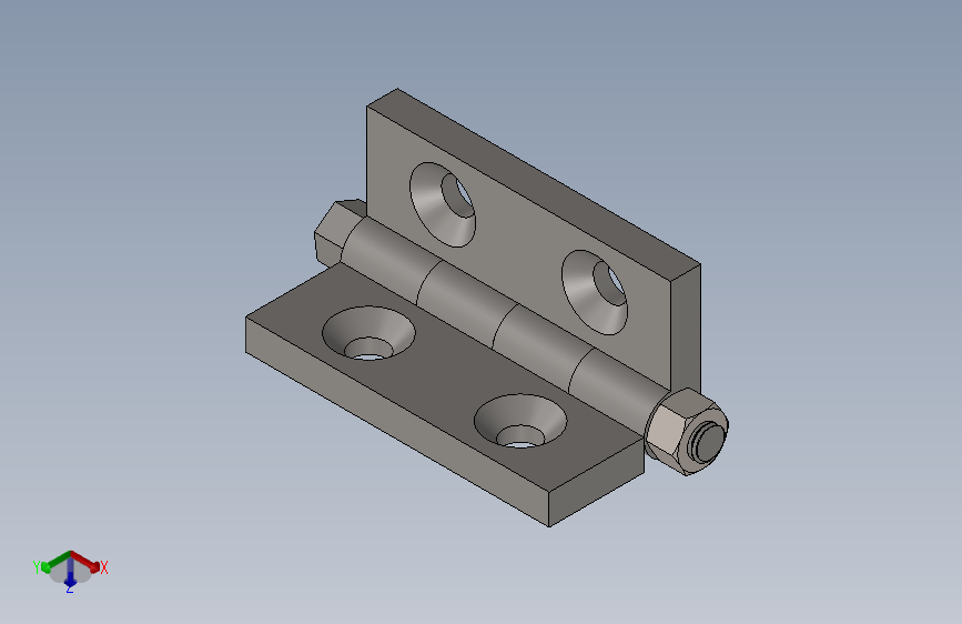 不锈钢铰链组件（螺栓连接）– SolidWorks