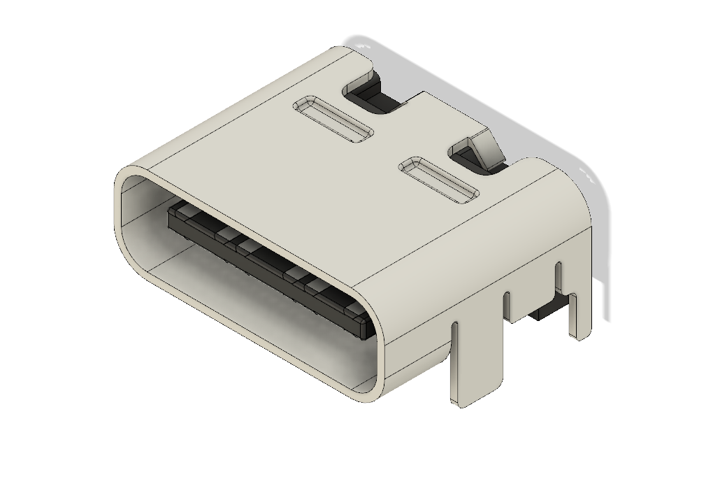 C型母USB端口插头 – 6针SMD SMT插孔