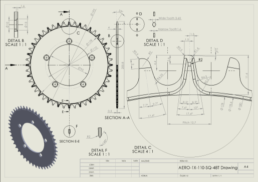 110 毫米 5 孔__链轮兼容所有9、10、11速链条，12速SRAM山地车（Eagle&T型）
