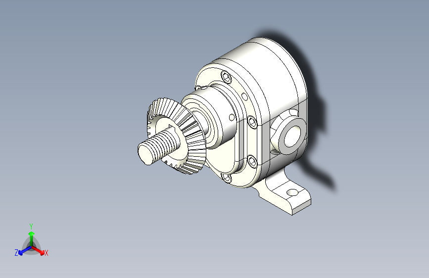 齿轮泵三维零件图+装配图+爆炸图