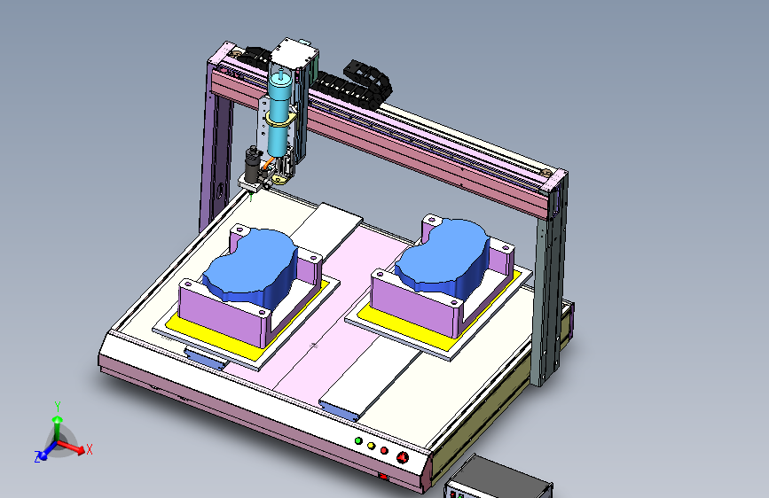 电机外壳双工位点胶机