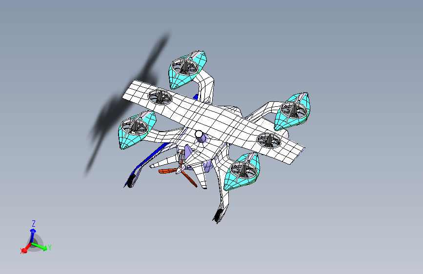 六旋翼涵道无人机