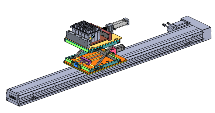 丝杠升降气缸夹紧平台