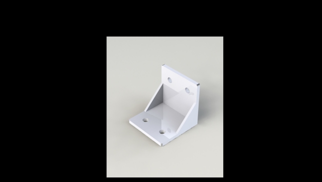 简单L形支架 40x40x3毫米