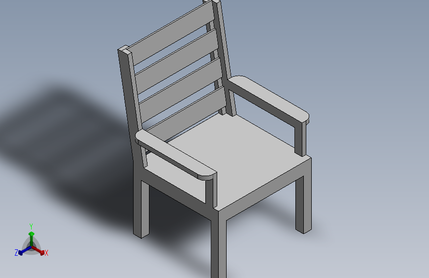 人体工学木制扶手椅