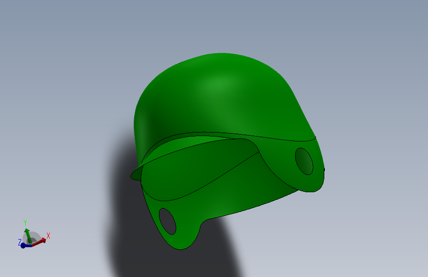 SolidWorks 头盔设计