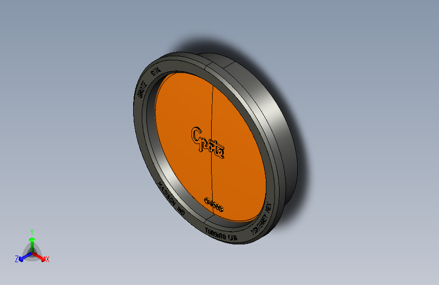 G4003 灯具设计用的模式，嵌入式琥珀色。