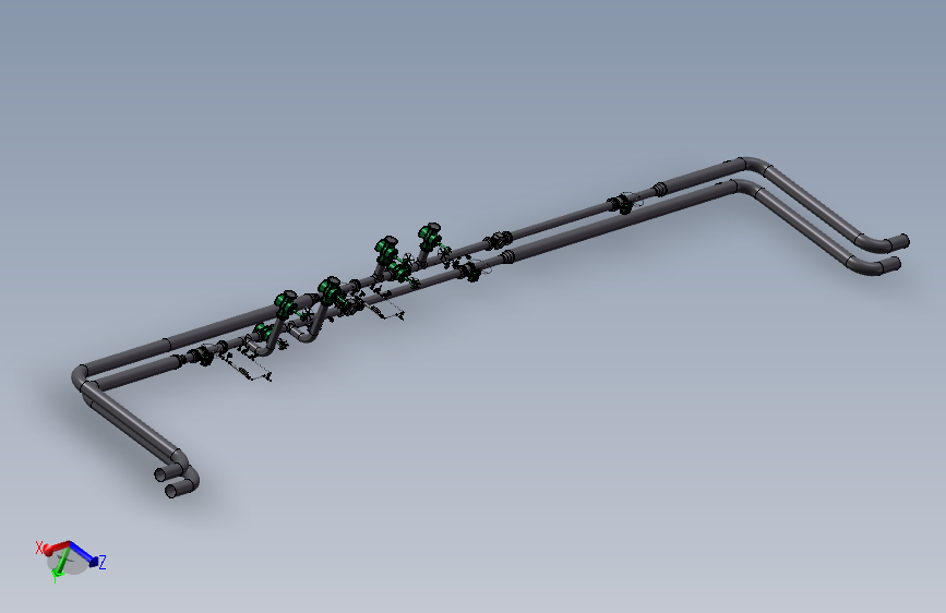 管道及分支阀门手动阀截止阀模型--210617-22