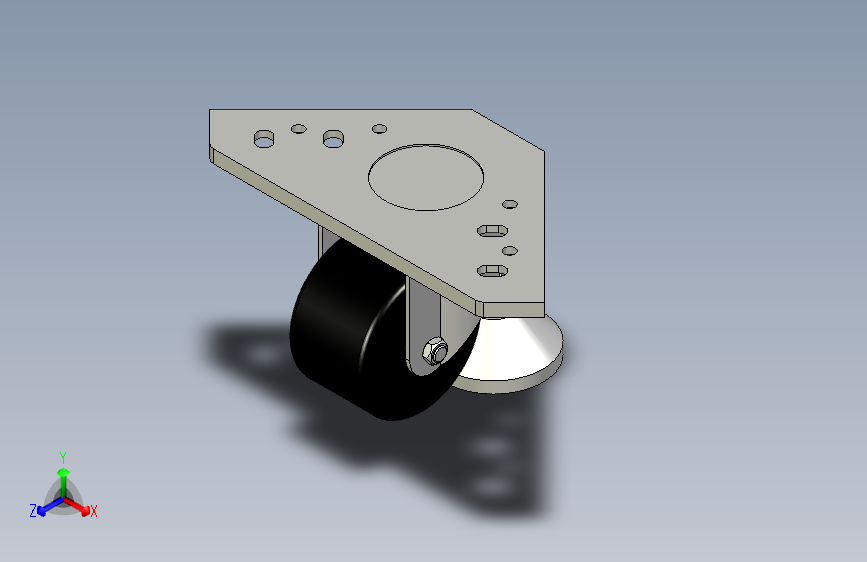 脚轮脚杯3D  CGP51-D75-NE