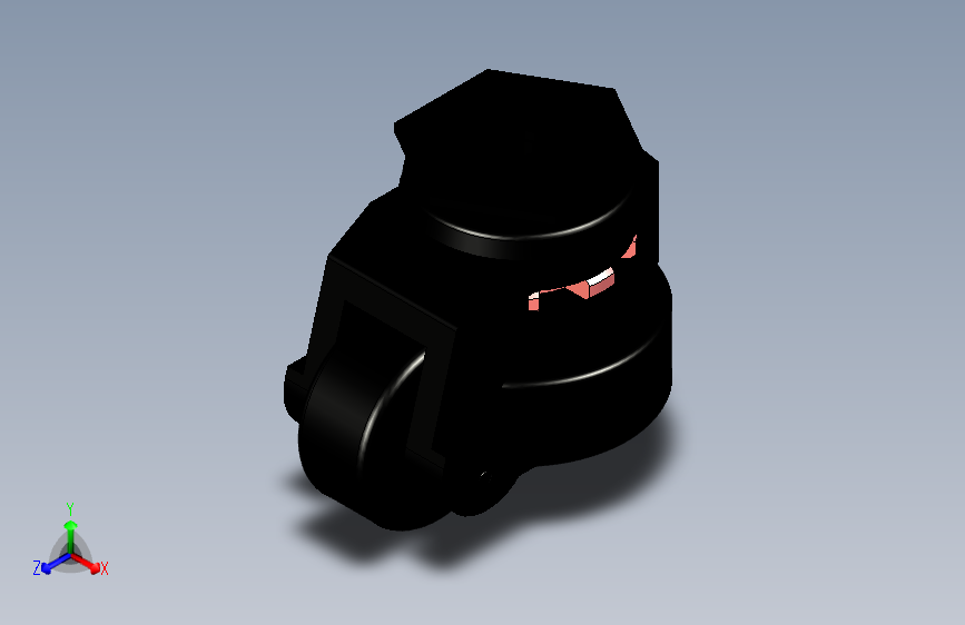 脚轮脚杯3D  CGR01-80-U