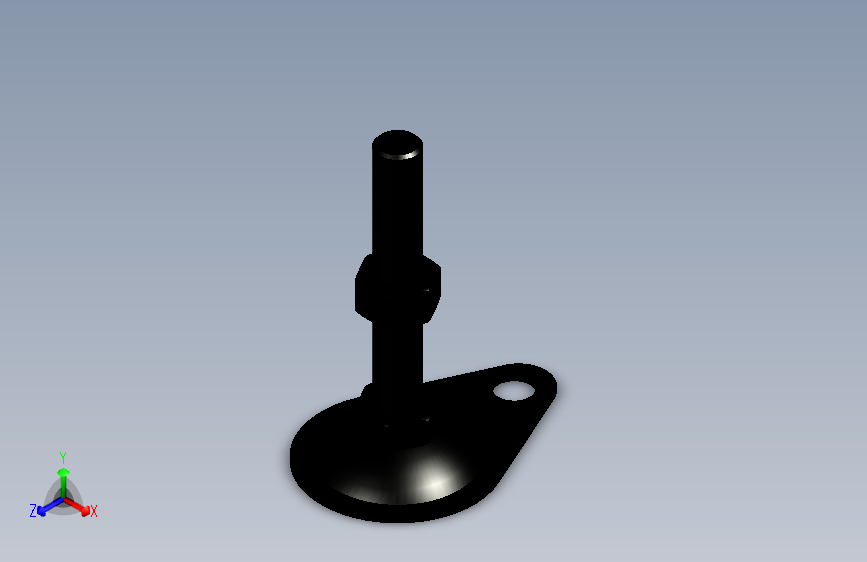 脚轮脚杯3D  WAN11-D100-M16-L100.x_t