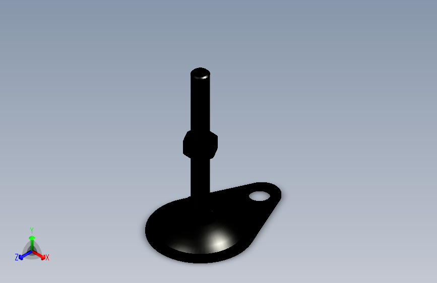 脚轮脚杯3D  WAN11-D100-M12-L100.x_t