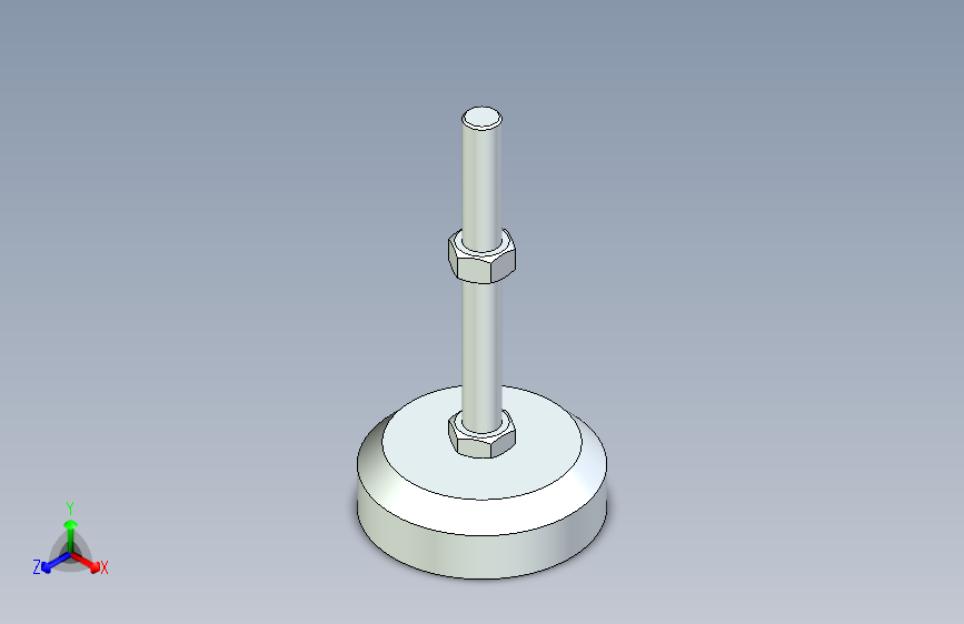 脚轮脚杯3D  WAL31-D100-M16-L150.x_t