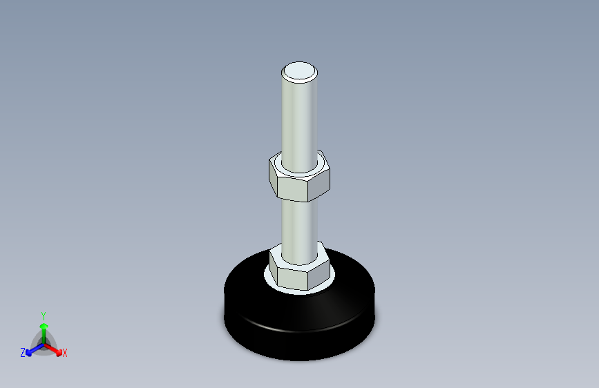 脚轮脚杯3D  WAL22-D100-M24-L150.x_t