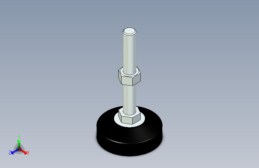 脚轮脚杯3D  WAL22-D100-M20-L150.x_t